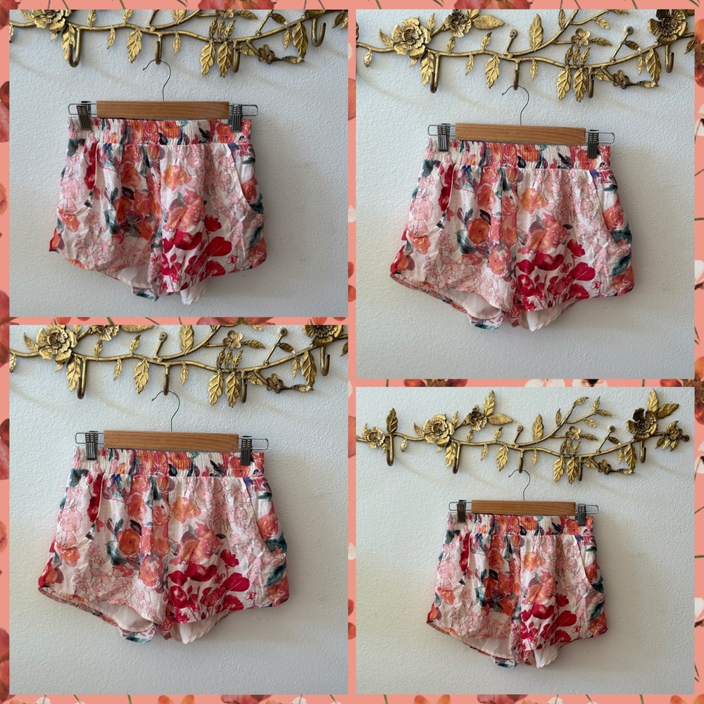 FLORAL SHORTS BY AKAIV SIZE SMALL